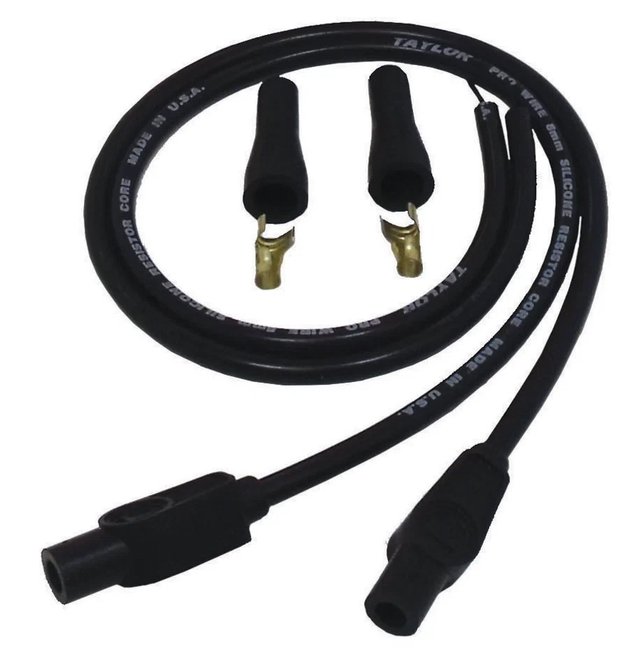 Spark Plug Wire Set Universal 8mm Silicone 180_ 3500 ohm_ft Prowire Black 11055